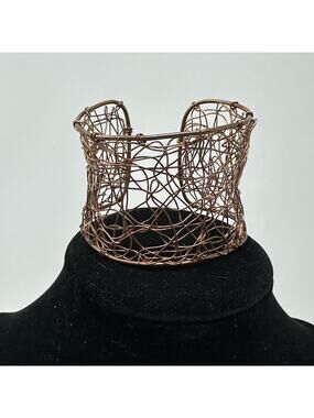 Unbranded Copper Wire Metal Cuff Bracelet Abstract Design One Size